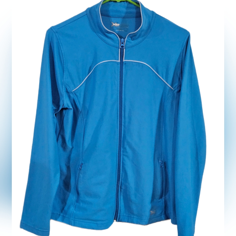 Xersion Womens Blue Track Jacket Size L